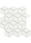 The Mosaic Factory Paris 3D Cube Matt White | mozaïektegel