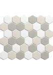 The Mosaic Factory London Hexagon White Mix Matt R11 | mozaïektegel