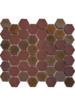 The Mosaic Factory Valencia Burgundy Matt Glossy Hexagon | mozaïektegel