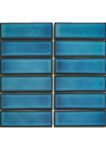 The Mosaic Factory Barcelona Rectangle Azure Blue Speckle Glossy | mozaïektegel