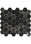 The Mosaic Factory Valencia Black Matt Glossy Hexagon | mozaïektegel